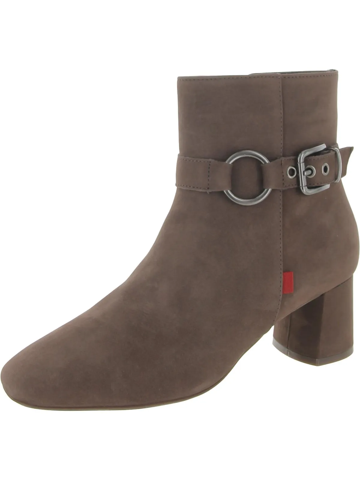 Madison Womens Leather Block Heel Ankle Boots