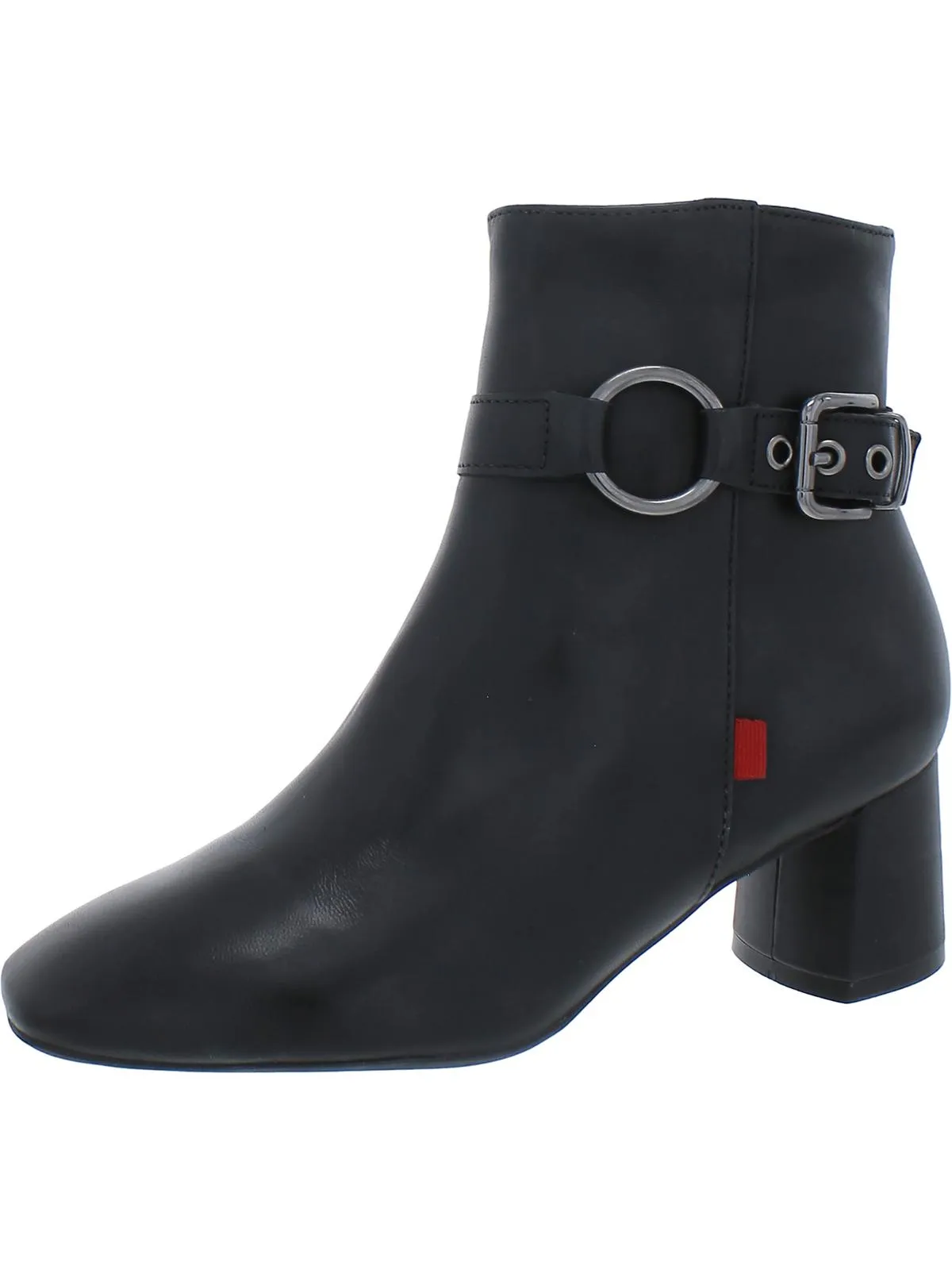 Madison Womens Leather Block Heel Ankle Boots