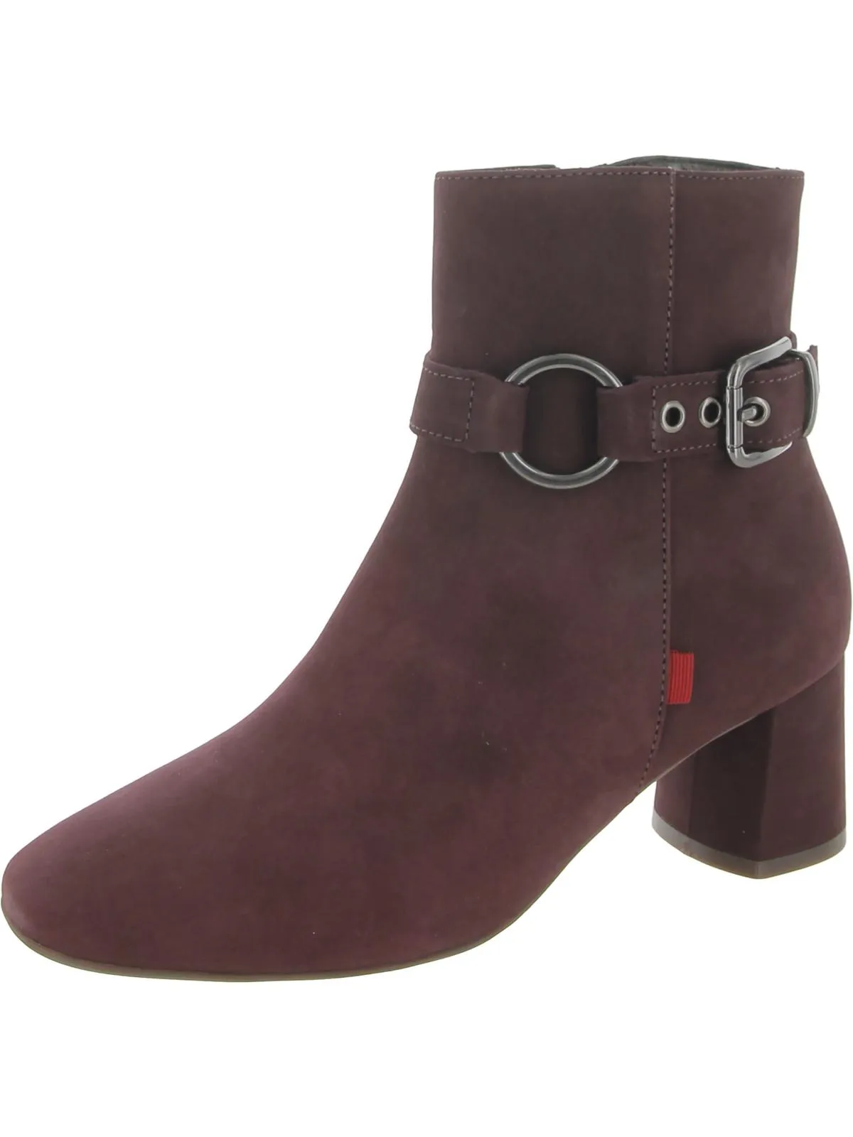 Madison Womens Leather Block Heel Ankle Boots