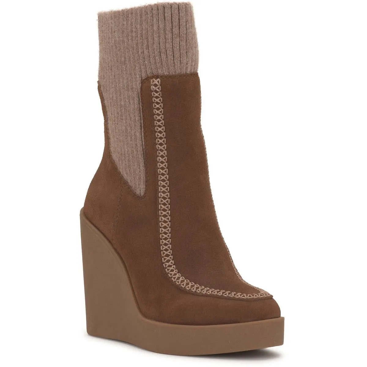 Madwen Womens Suede Sock Booties