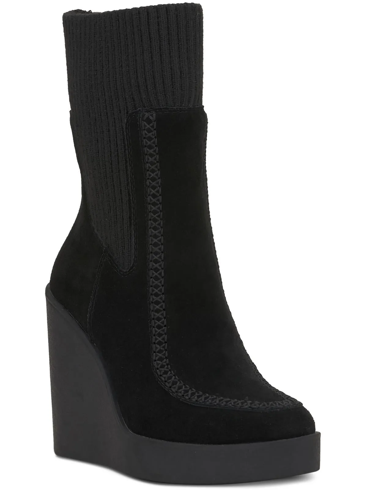 Madwen Womens Suede Sock Booties