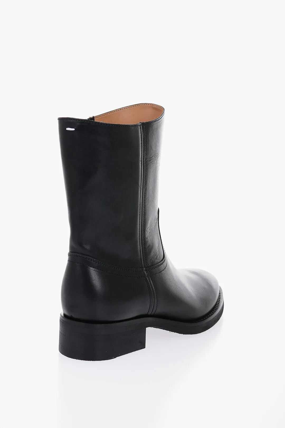 Maison Margiela Vintage Effect Leather Boots