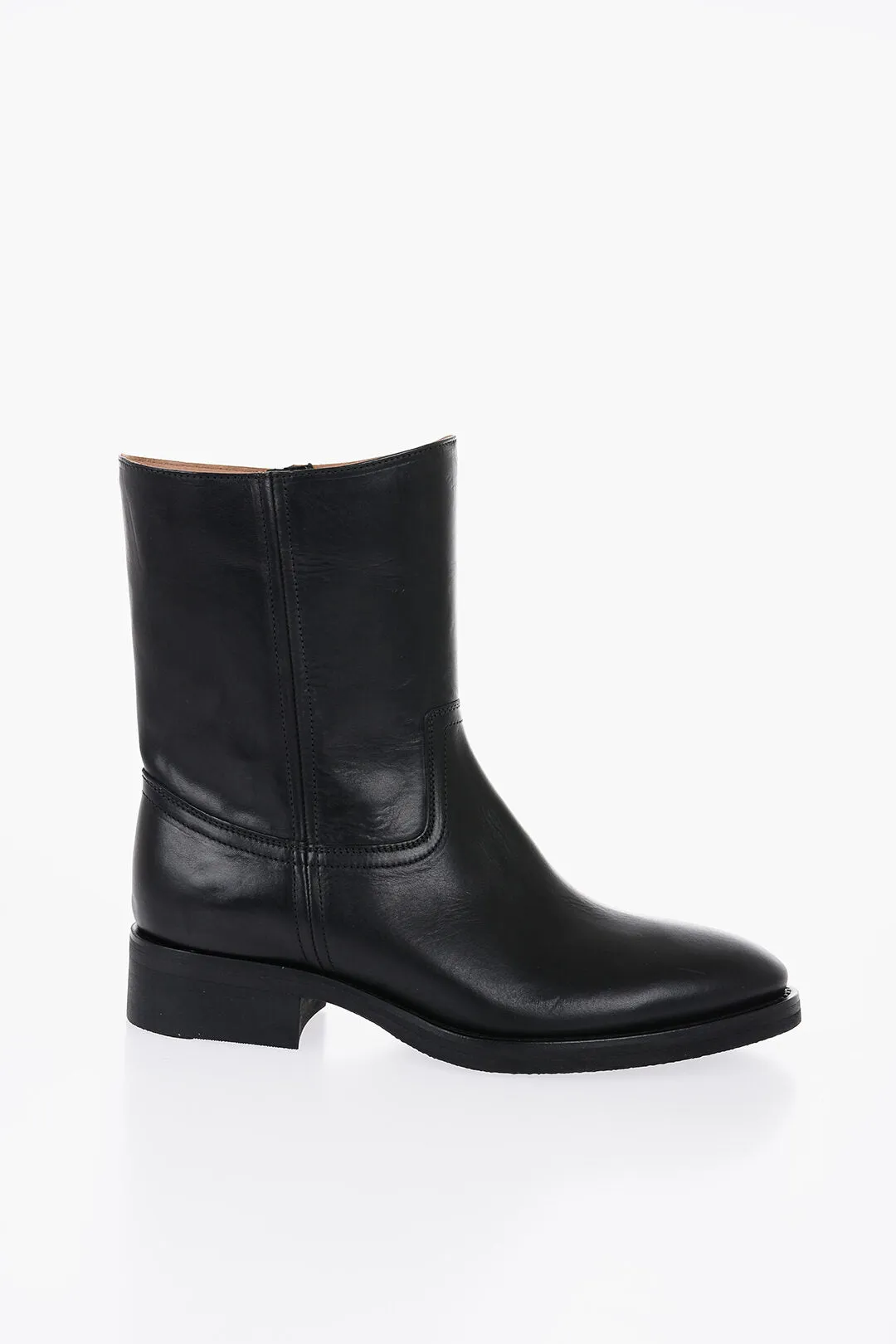 Maison Margiela Vintage Effect Leather Boots