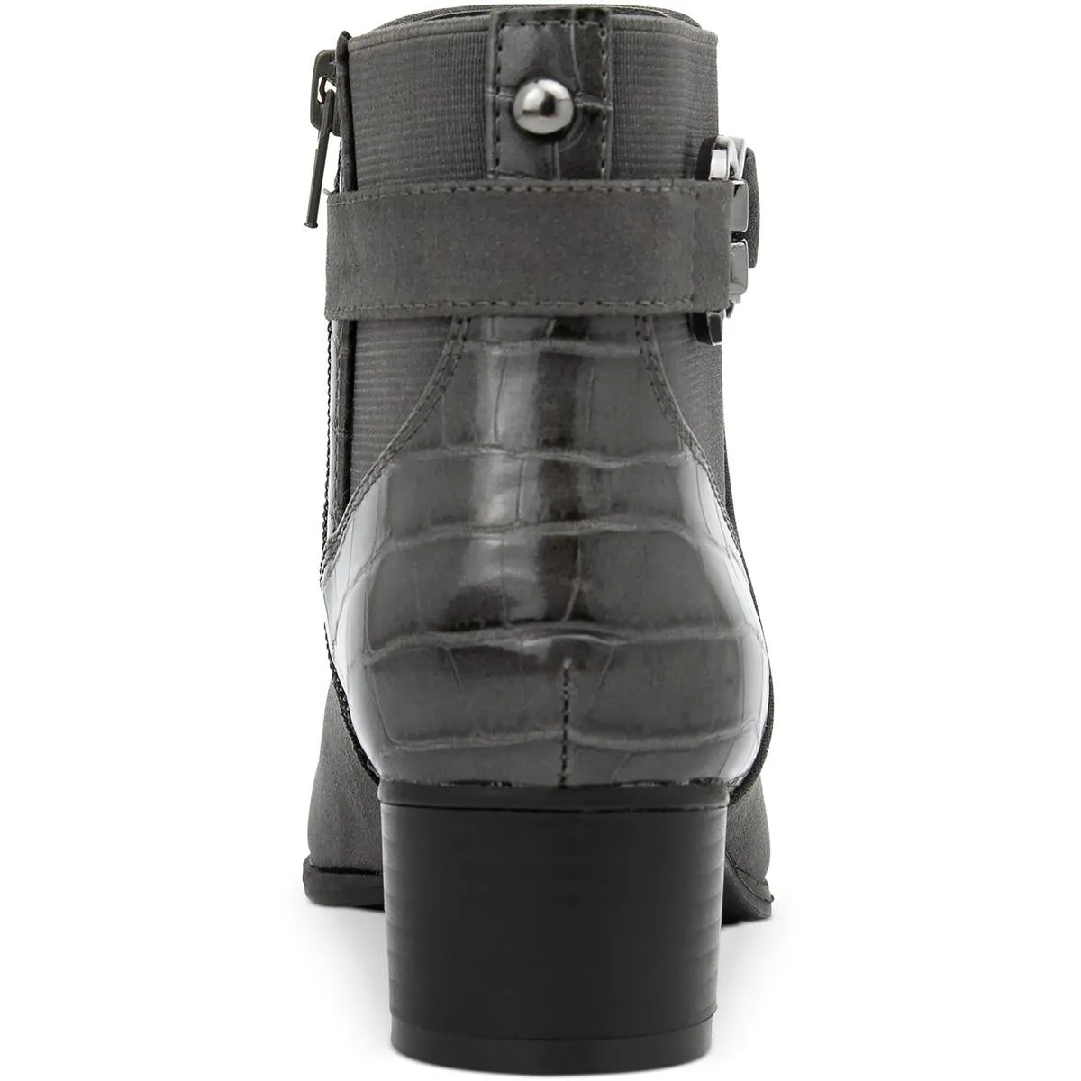 Nadine Womens Block Heel Leather Ankle Boots