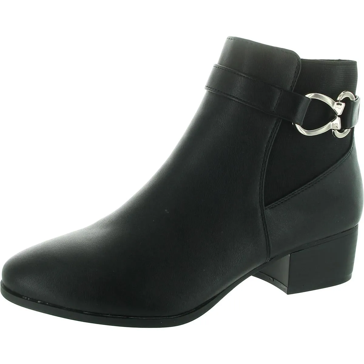 Nadine Womens Faux Leather Ankle Ankle Boots