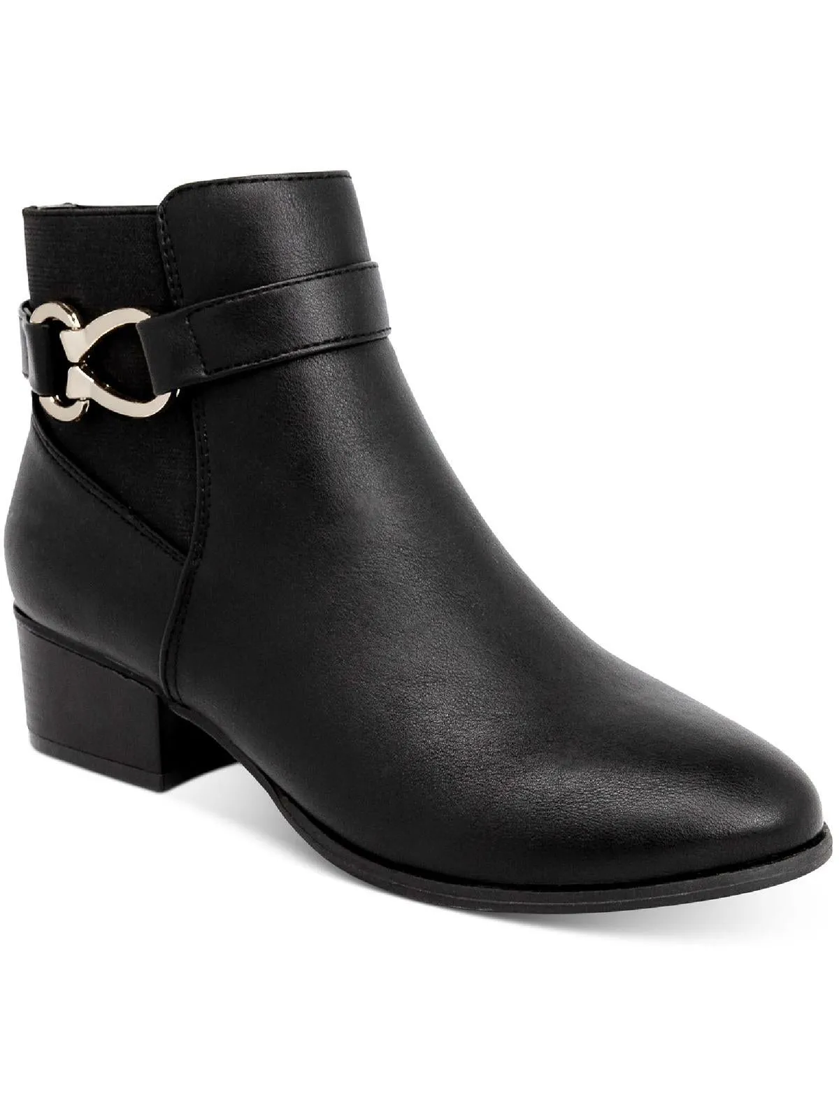 Nadine Womens Faux Leather Ankle Ankle Boots