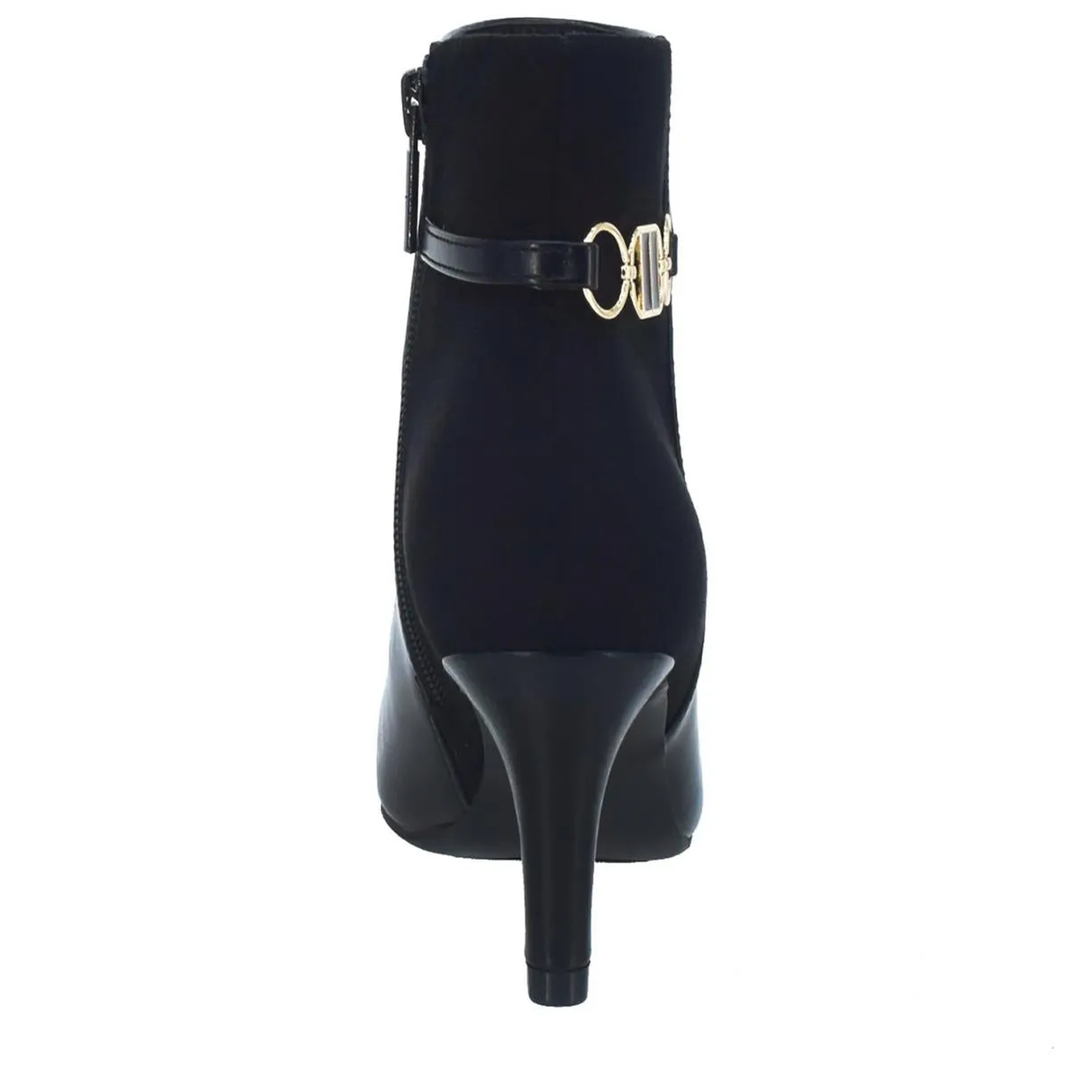 Neena Womens Faux Leather Embellished Ankle Boots