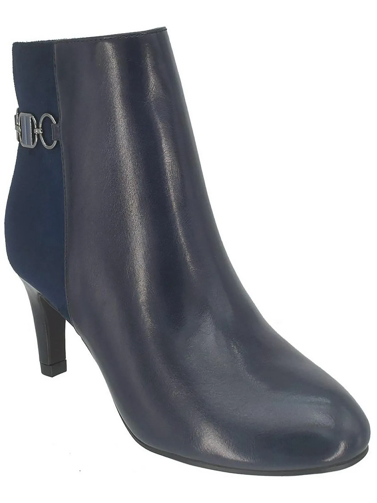 Neena Womens Faux Leather Embellished Ankle Boots