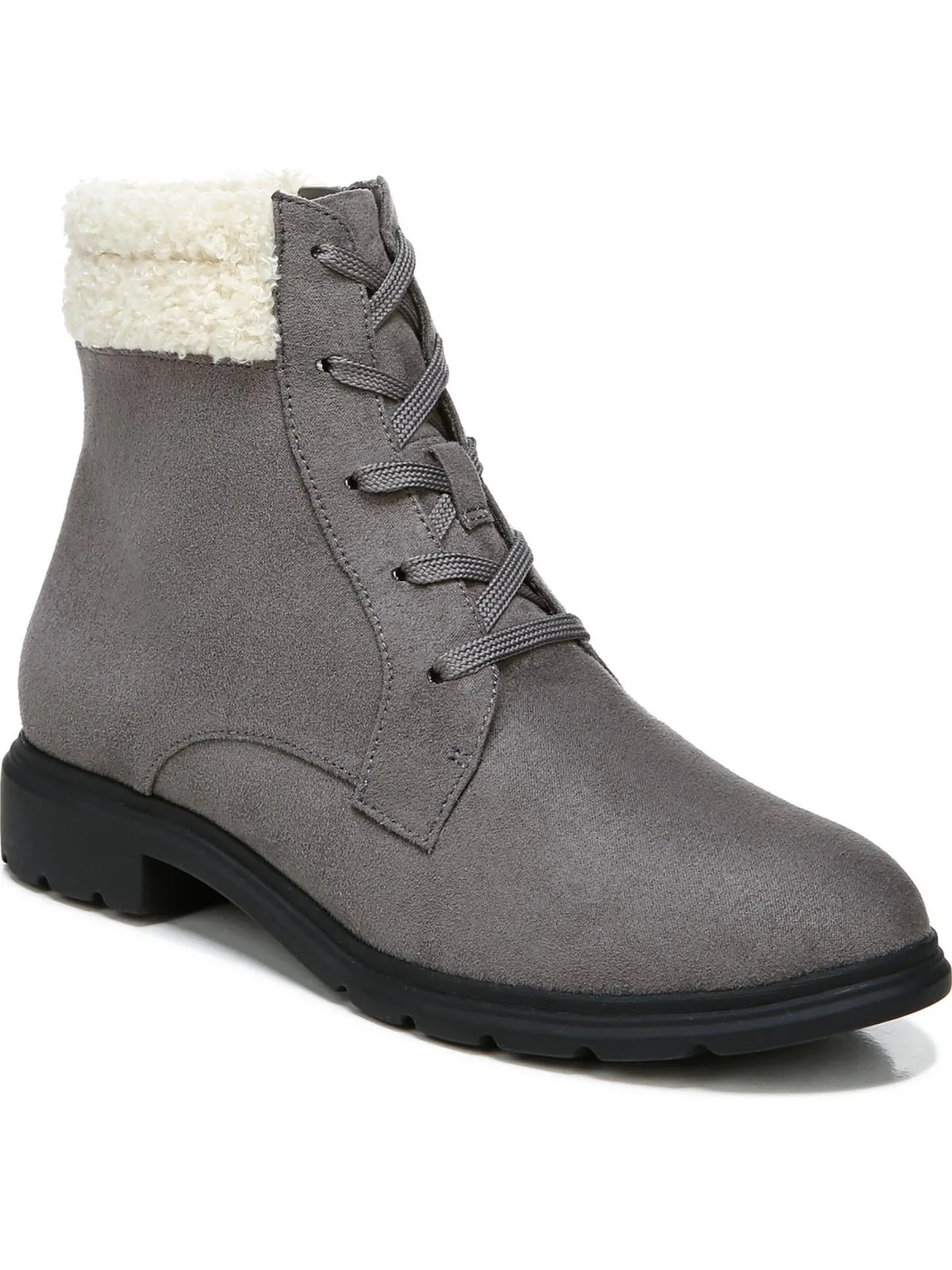 Networking Womens Faux Suede Ankle Combat & Lace-up Boots