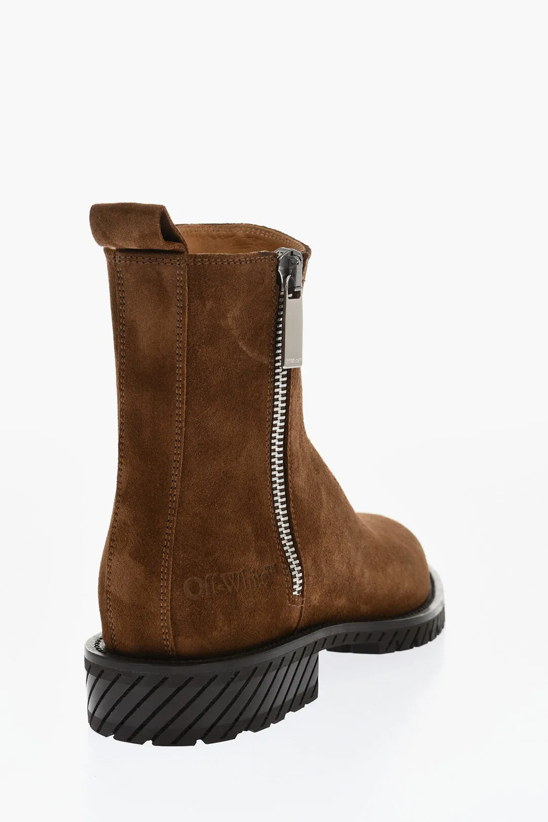 Off-White Suede Combat Booties
