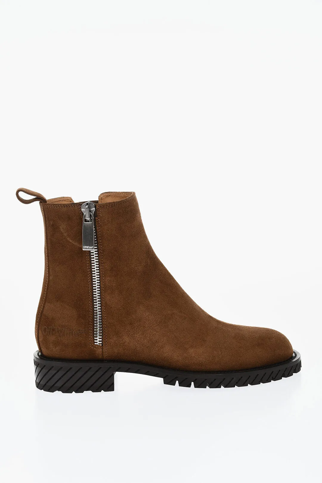 Off-White Suede Combat Booties