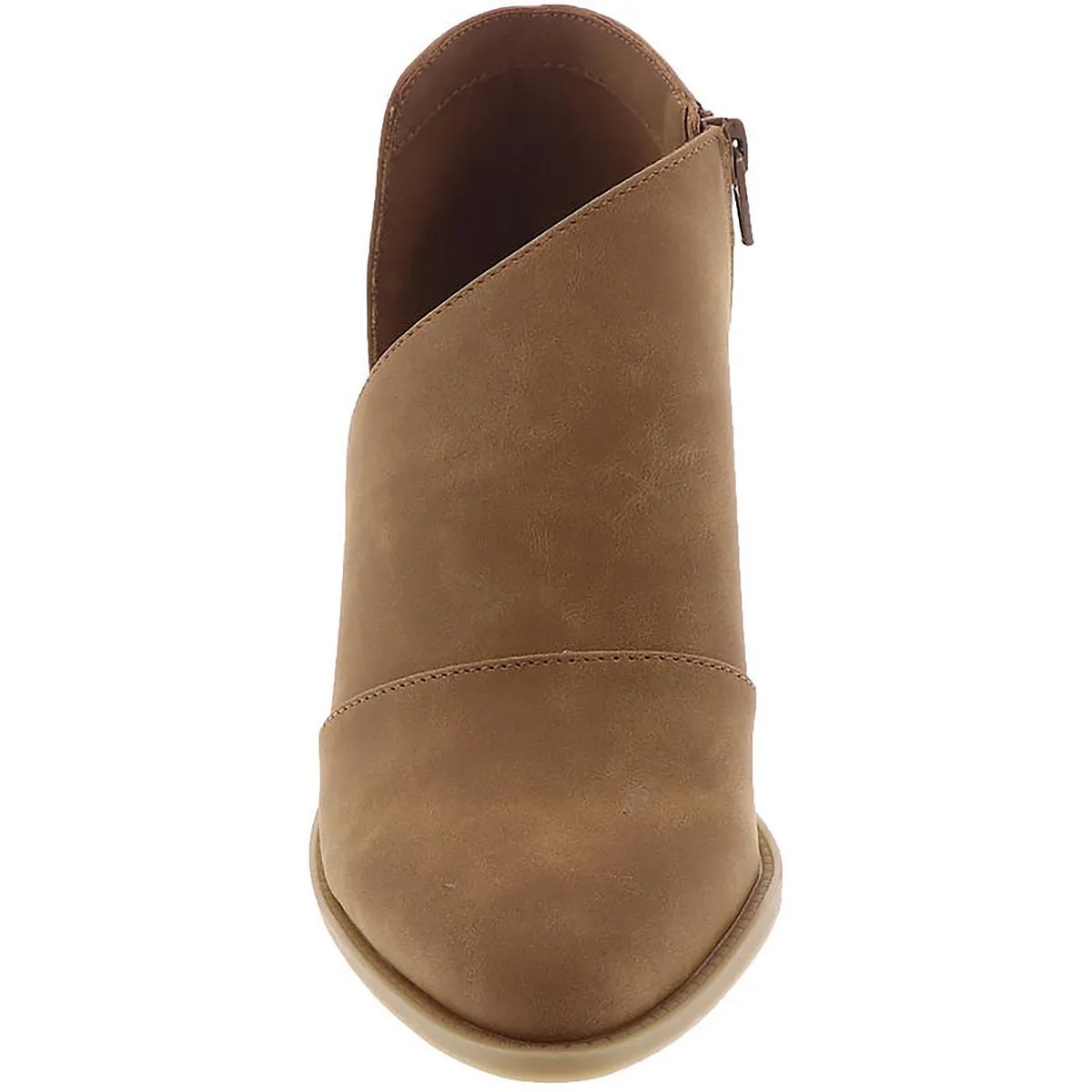 Omiss Womens Faux Leather Cut-Out Ankle Boots