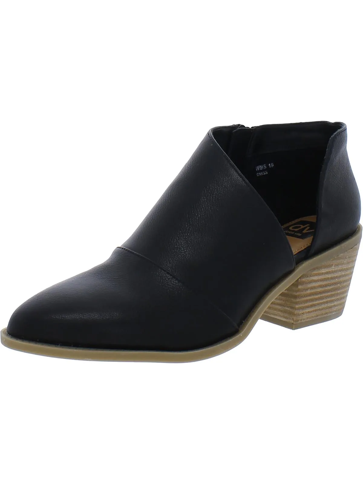 Omiss Womens Faux Leather Cut-Out Ankle Boots