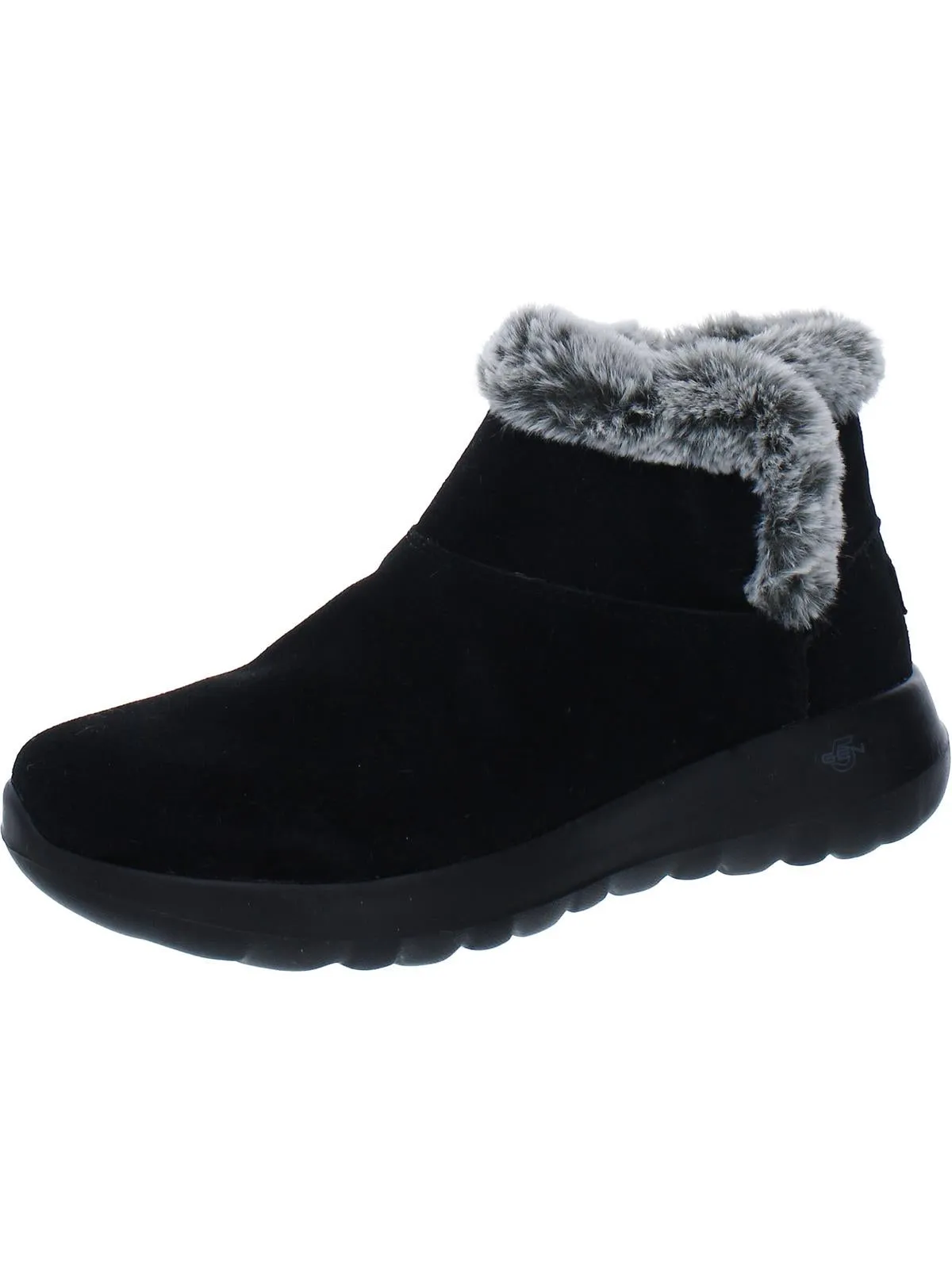 On-The-Go Joy Womens Leather Short Ankle Boots