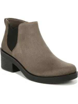 Ontario Womens Faux Suede Comfort Booties