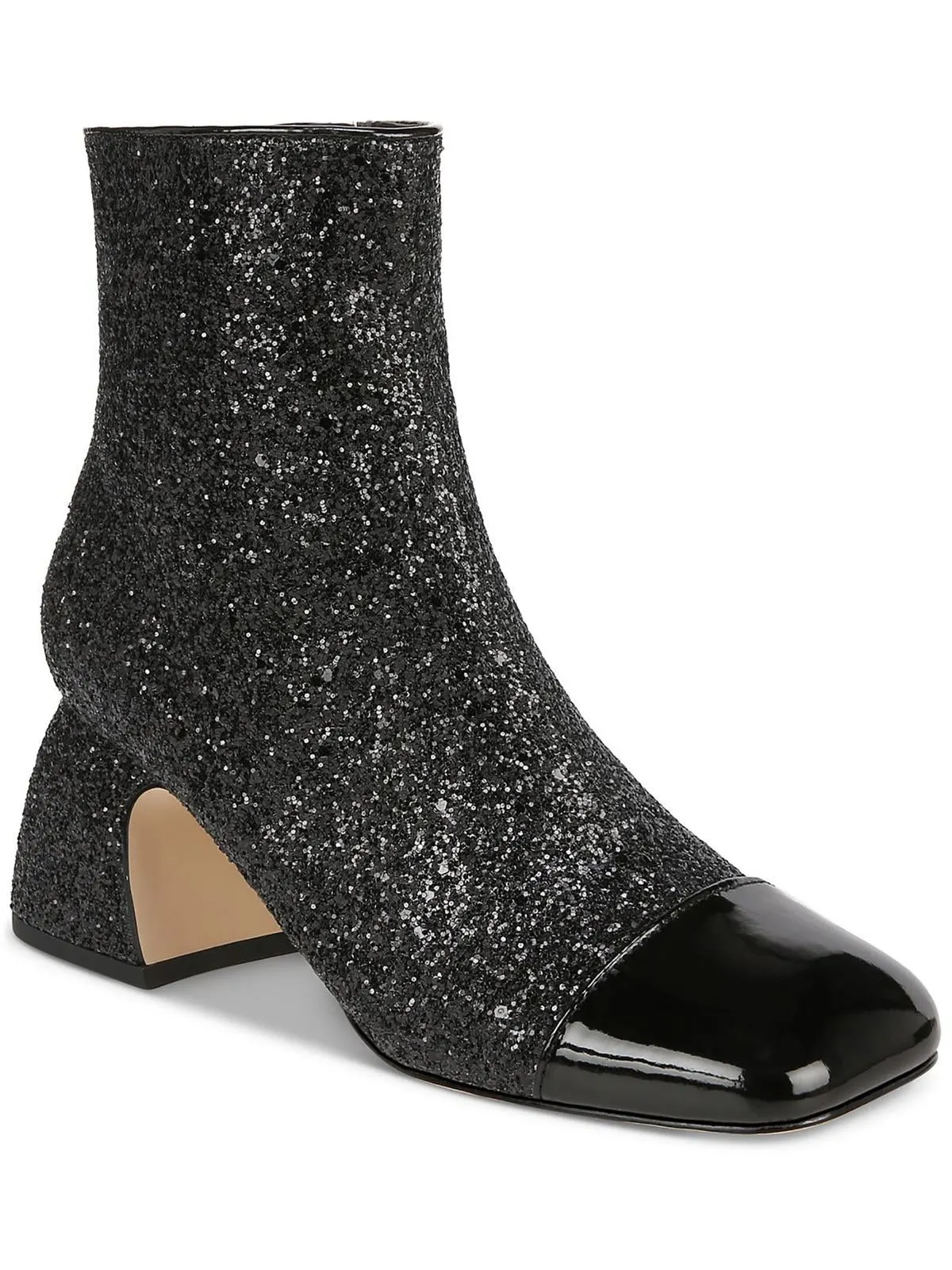 Osten Womens Faux Leather Glitter Booties