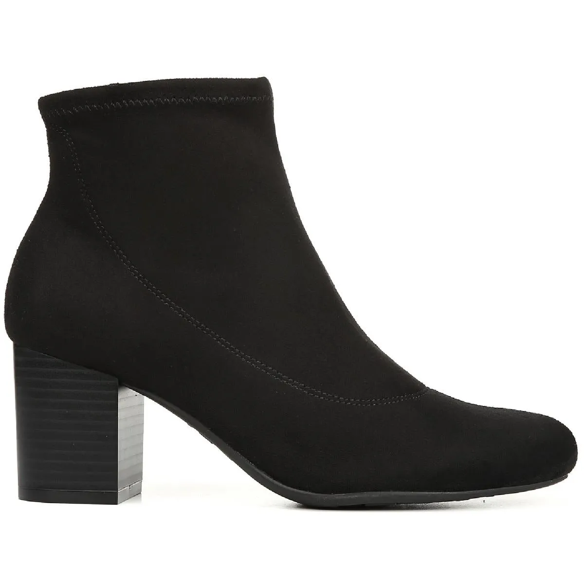 Peaches Womens Micro Suede Zipper Ankle Boots