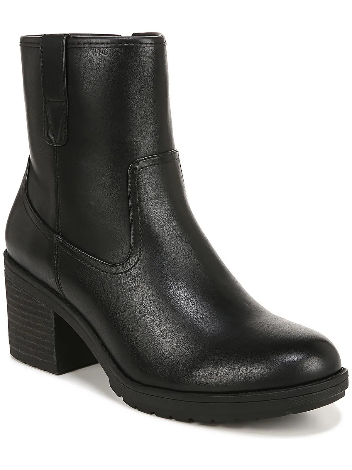 Pearl Womens Faux Leather Western Ankle Boots