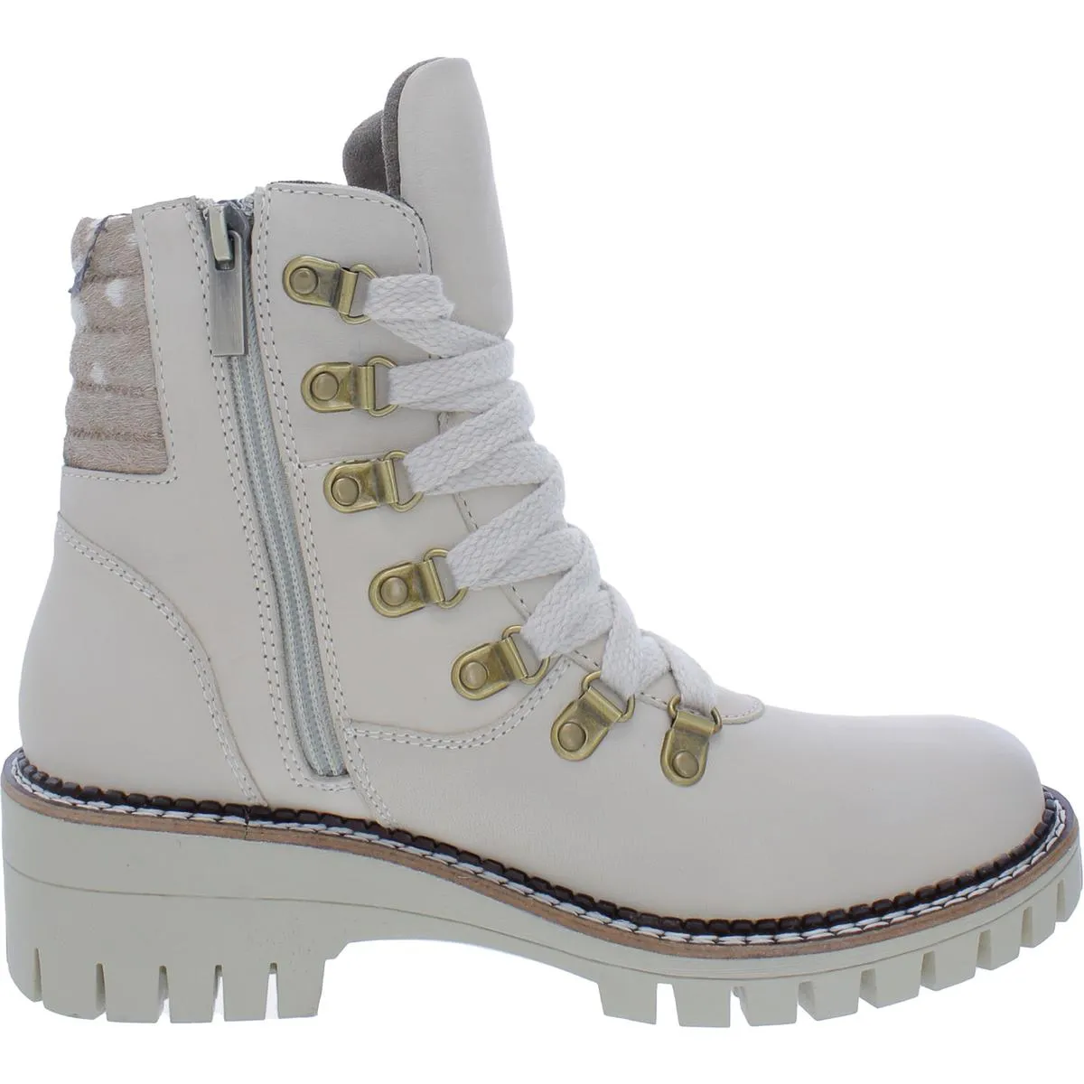 Pontiac Womens Leather Lace Up Ankle Boots