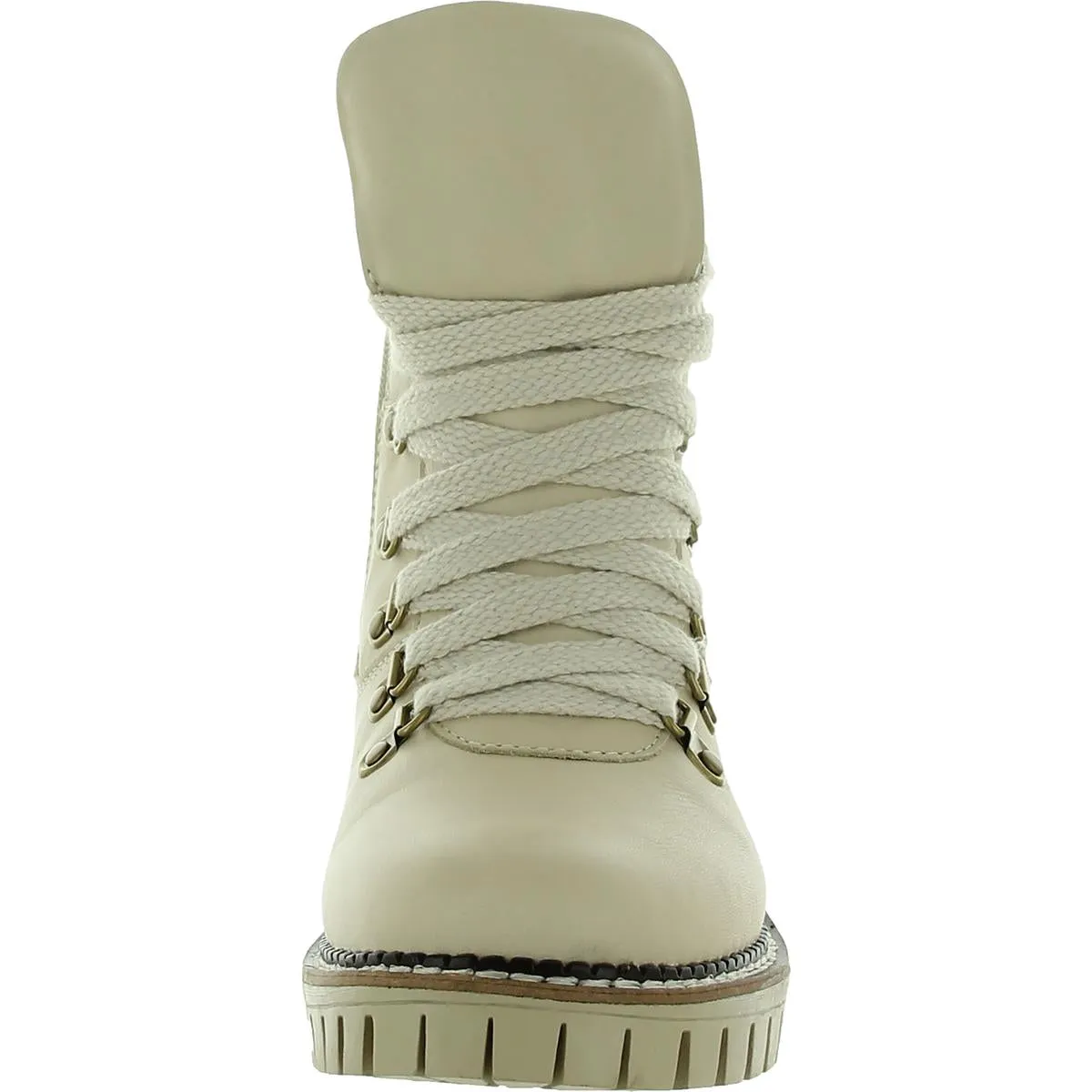 Pontiac Womens Leather Lace Up Ankle Boots