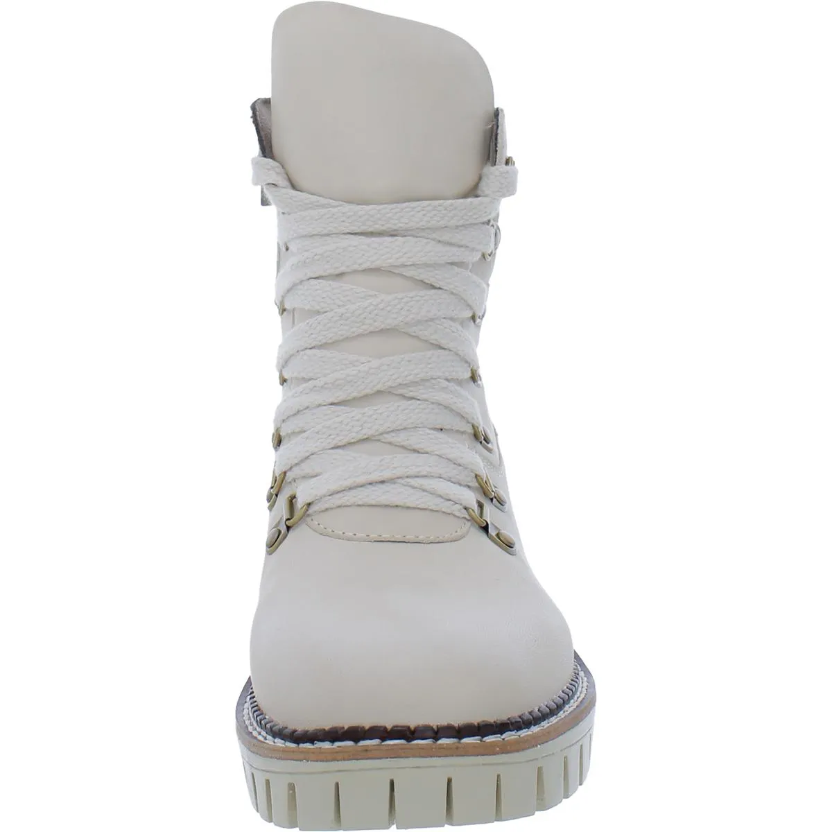 Pontiac Womens Leather Lace Up Ankle Boots