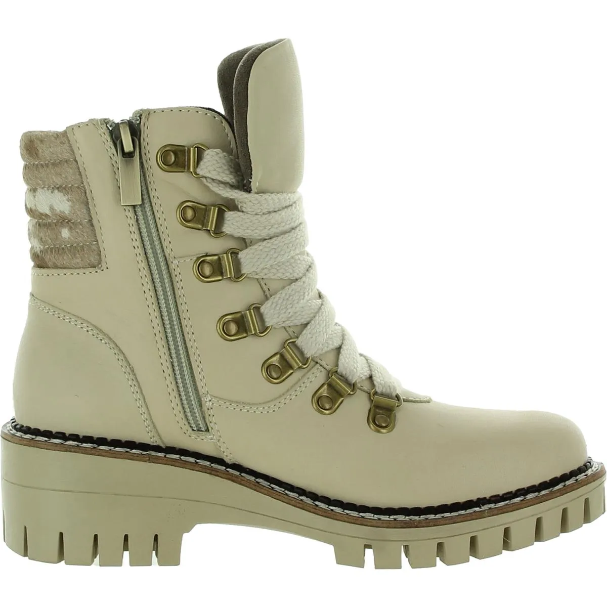 Pontiac Womens Leather Lace Up Ankle Boots