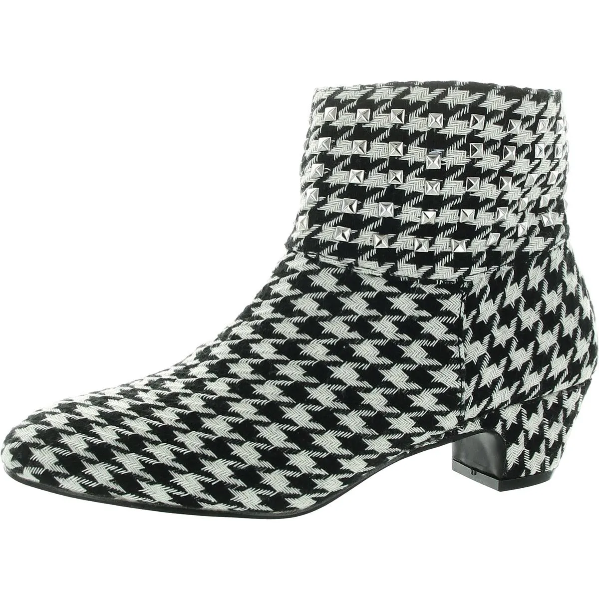 Presley Womens Faux Leather Studded Ankle Boots