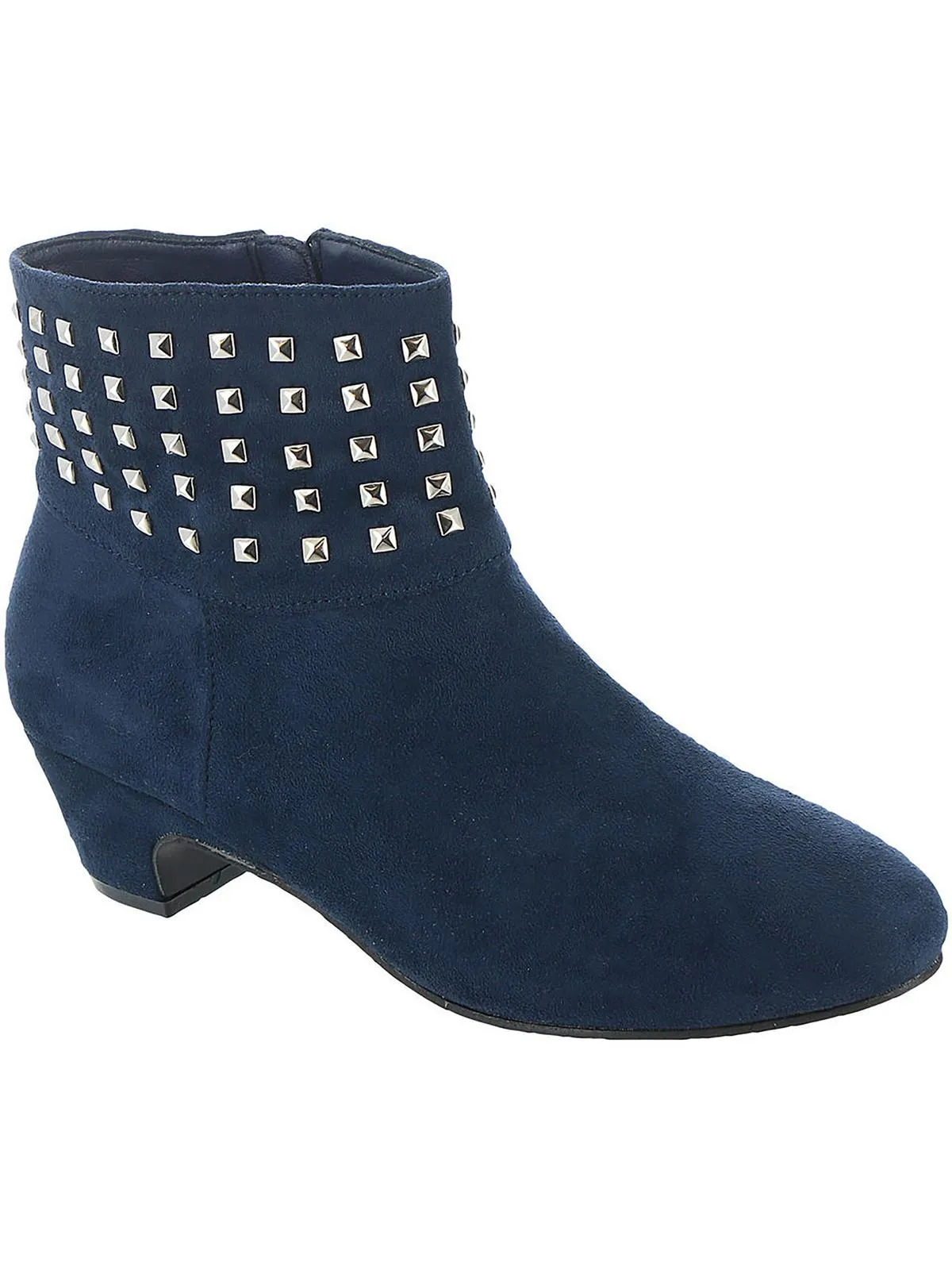 Presley Womens Faux Leather Studded Ankle Boots