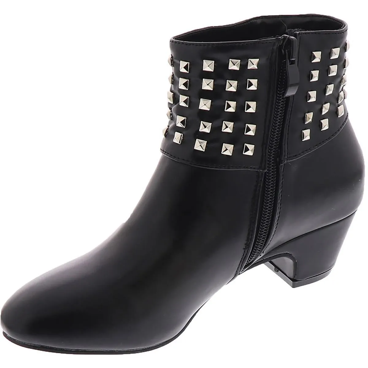 Presley Womens Faux Leather Studded Ankle Boots