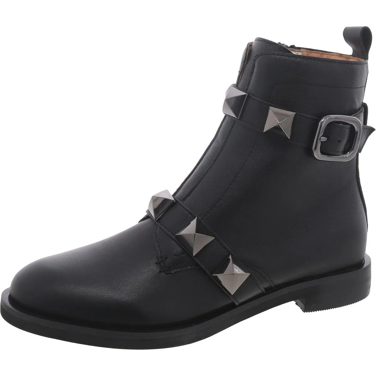 Pyramid  Womens Leather Studded Booties