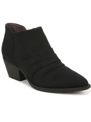 Reba Womens Faux Suede Ruched Booties