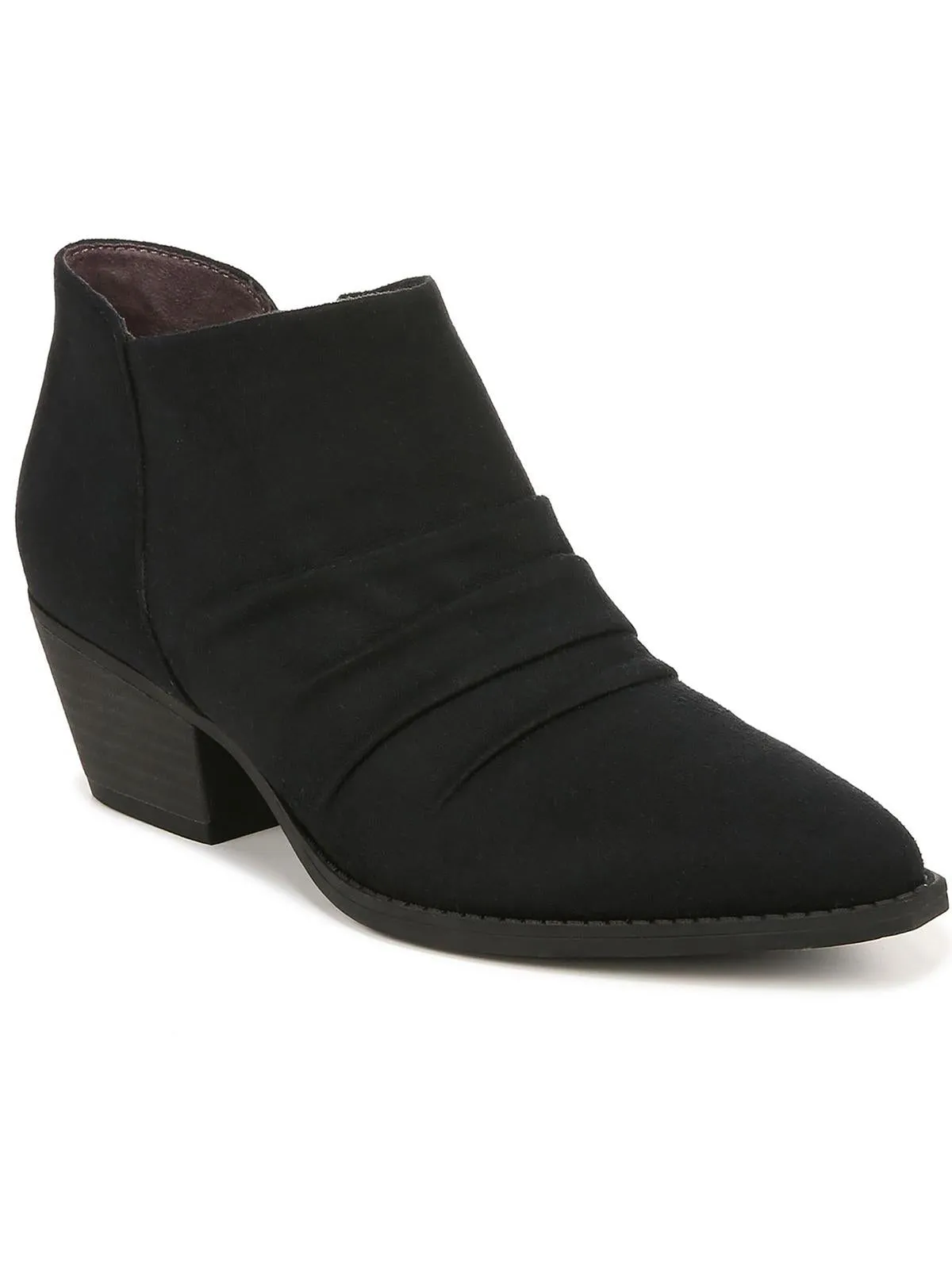 Reba Womens Faux Suede Ruched Booties