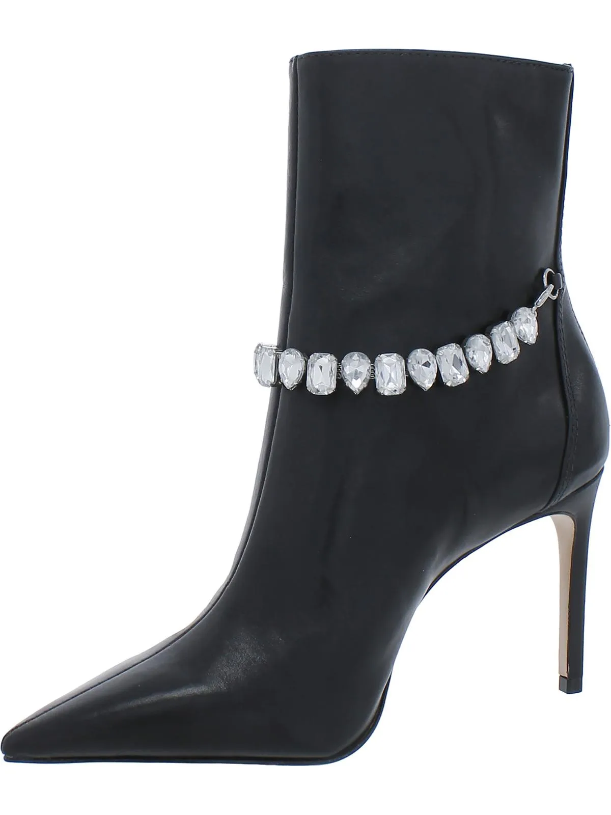 RHEA Womens Leather Pointed Toe Ankle Boots