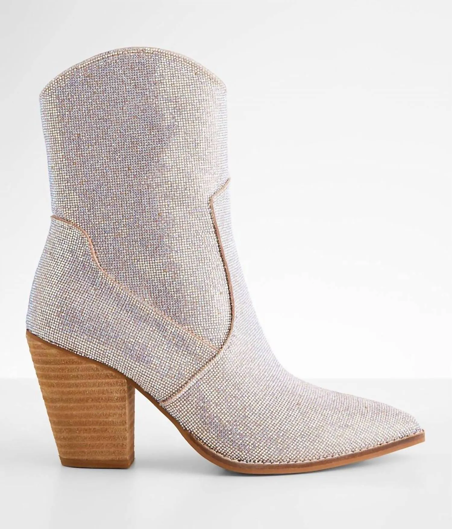 Rhinestone Cowboy Booties In Pink