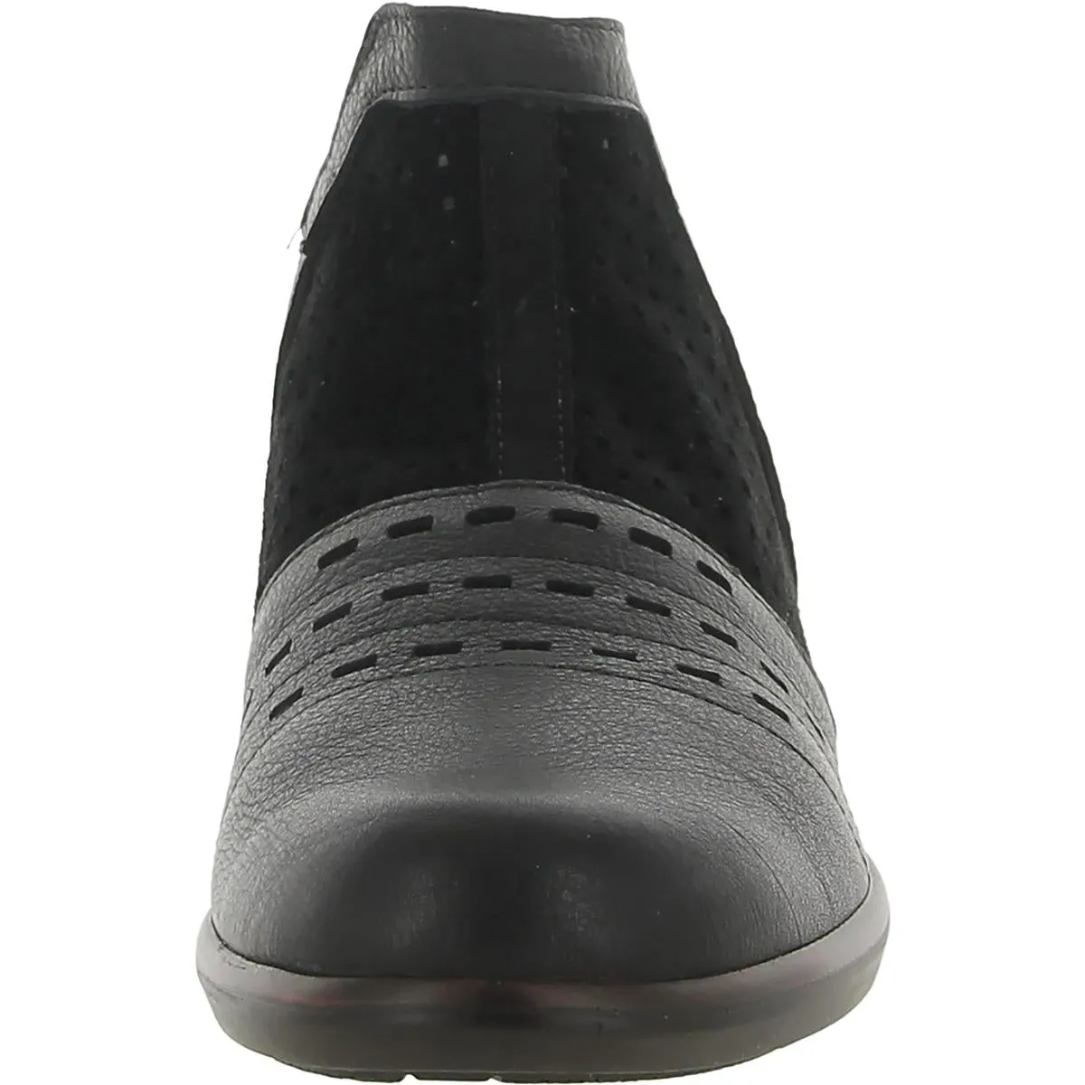 Rivotra Womens Leather Slip-On Ankle Boots