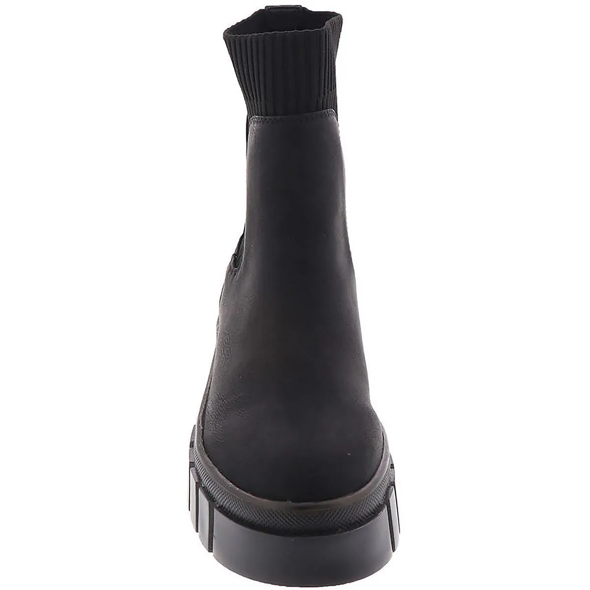 Romy  Womens Lug Sole Faux Leather Ankle Boots