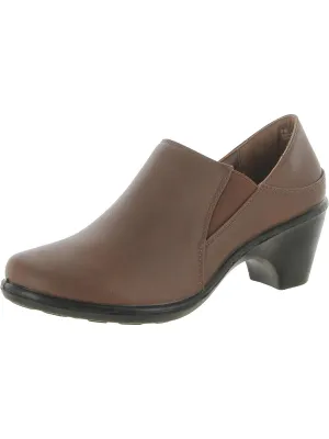 Ryalee Womens Faux Leather Round Toe Booties