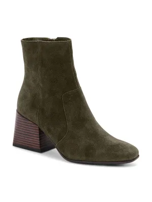 Salome Womens Cow Suede Square To Ankle Boots