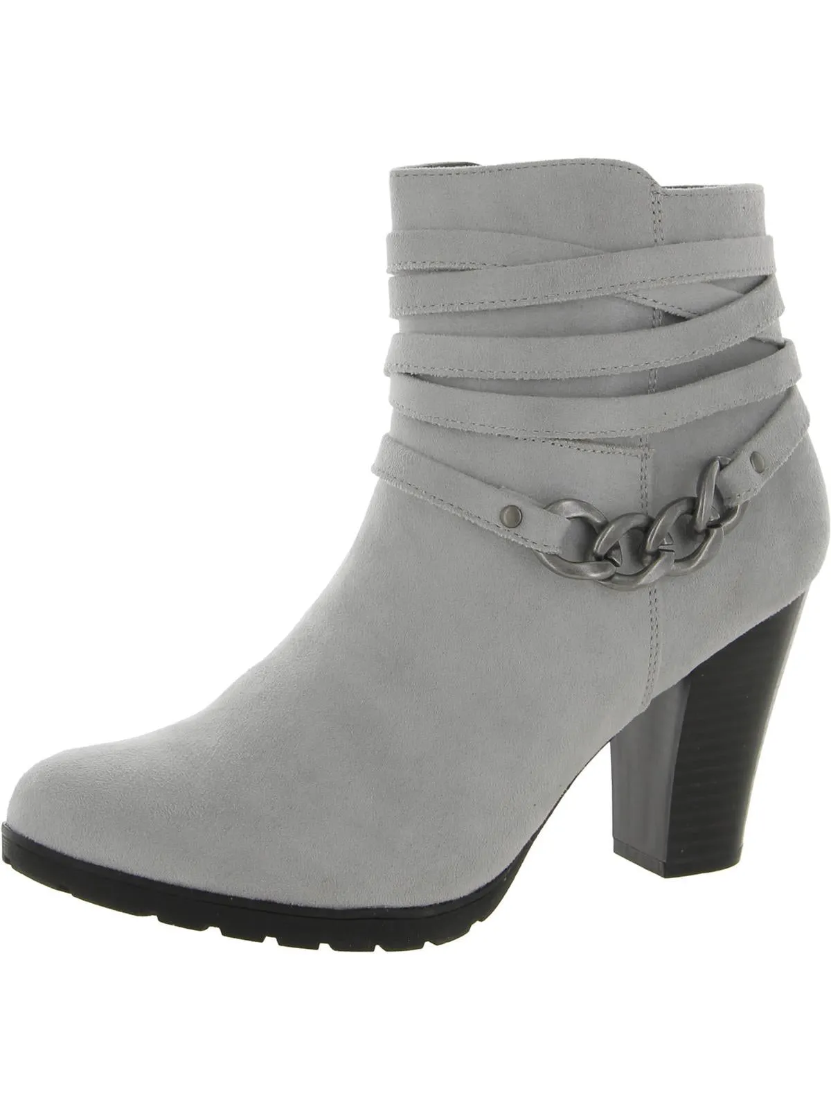 Sammuel  Womens Pull On Faux Suede Booties