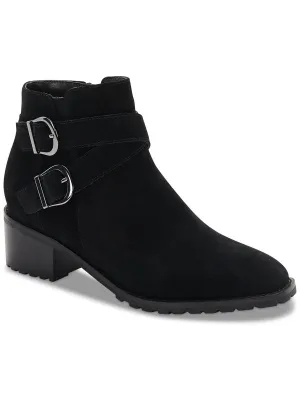 Sela Womens Suede Zipper Booties