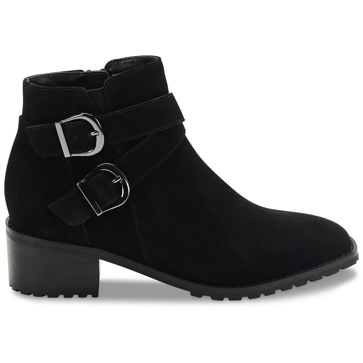 Sela Womens Suede Zipper Booties