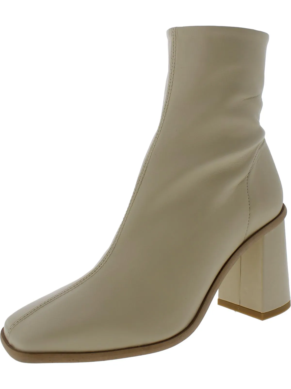 Sienna Womens Leather Square Toe Ankle Boots