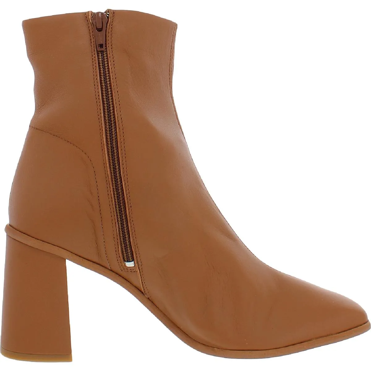 Sienna Womens Leather Square Toe Ankle Boots