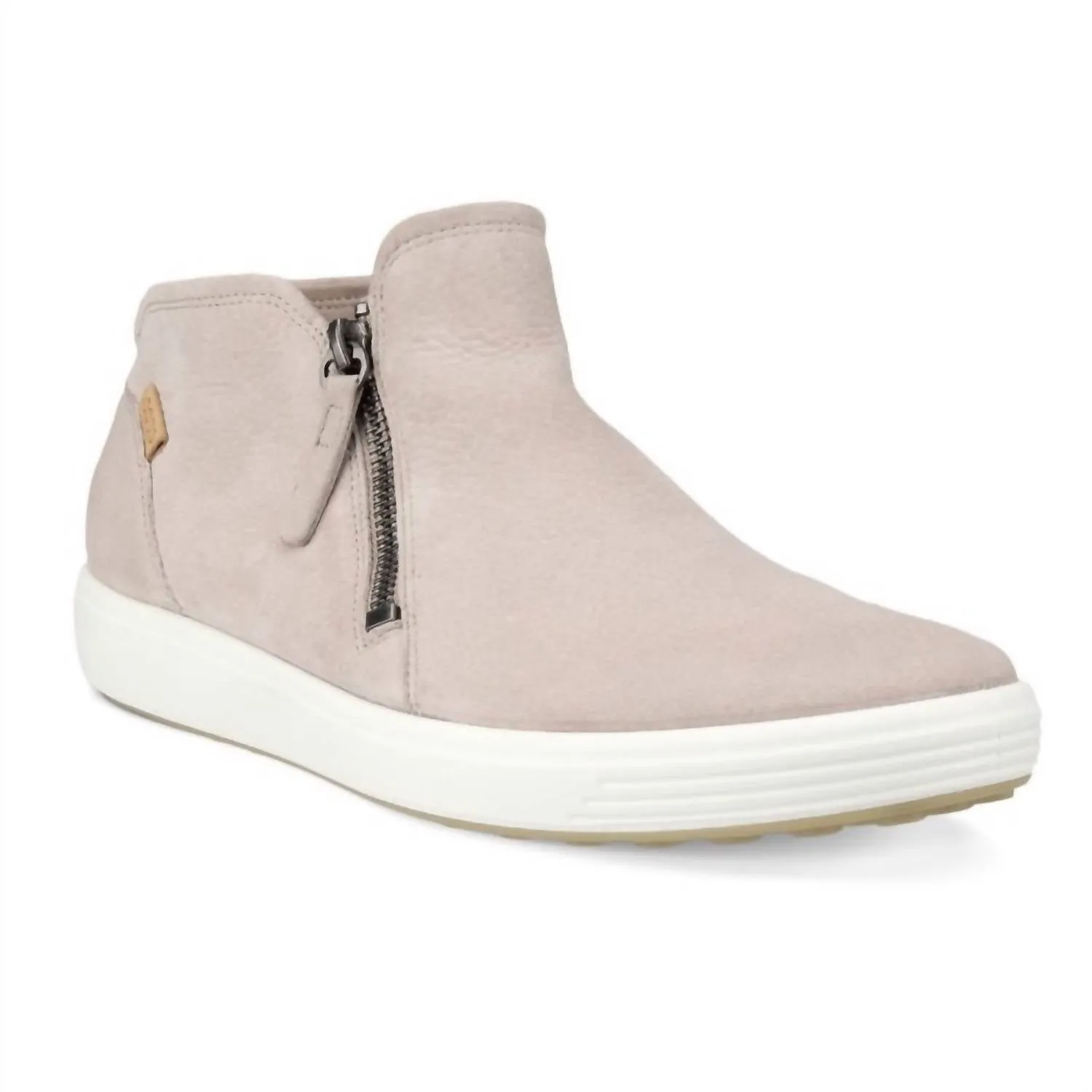 Soft 7 Side Zip Bootie In Grey Rose