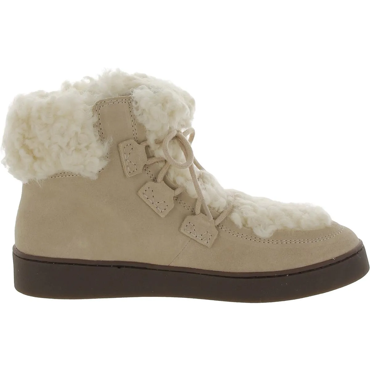 Splendid Oak Womens Suede Faux Fur Booties