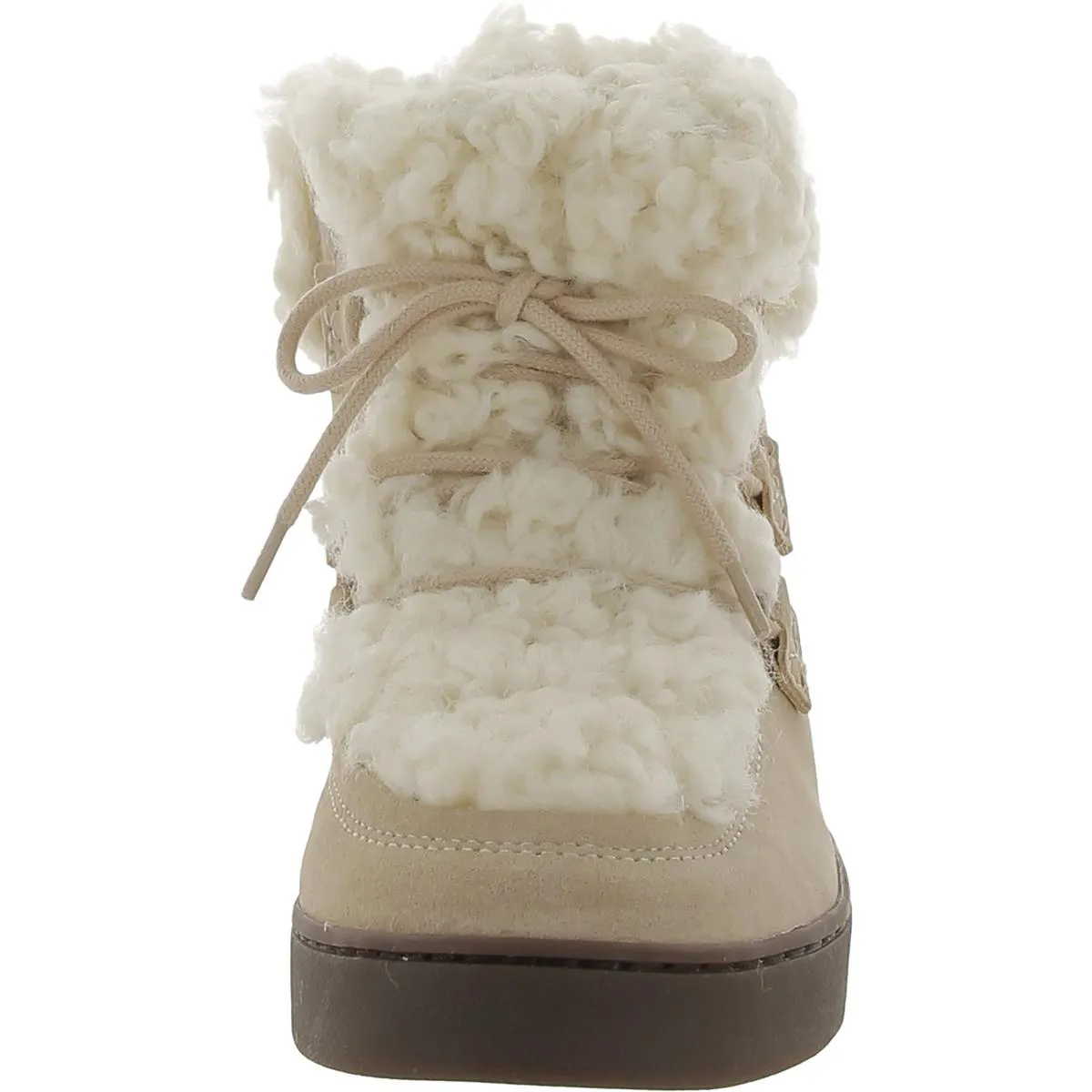 Splendid Oak Womens Suede Faux Fur Booties