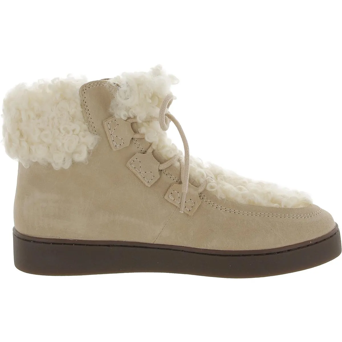 Splendid Oak Womens Suede Faux Fur Booties
