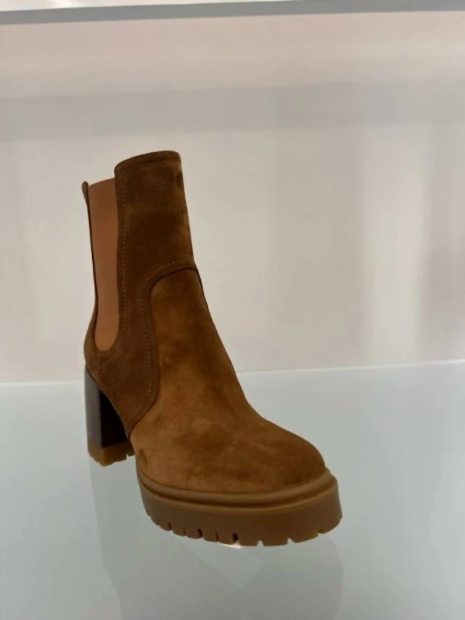 Suede Bootie In Tan