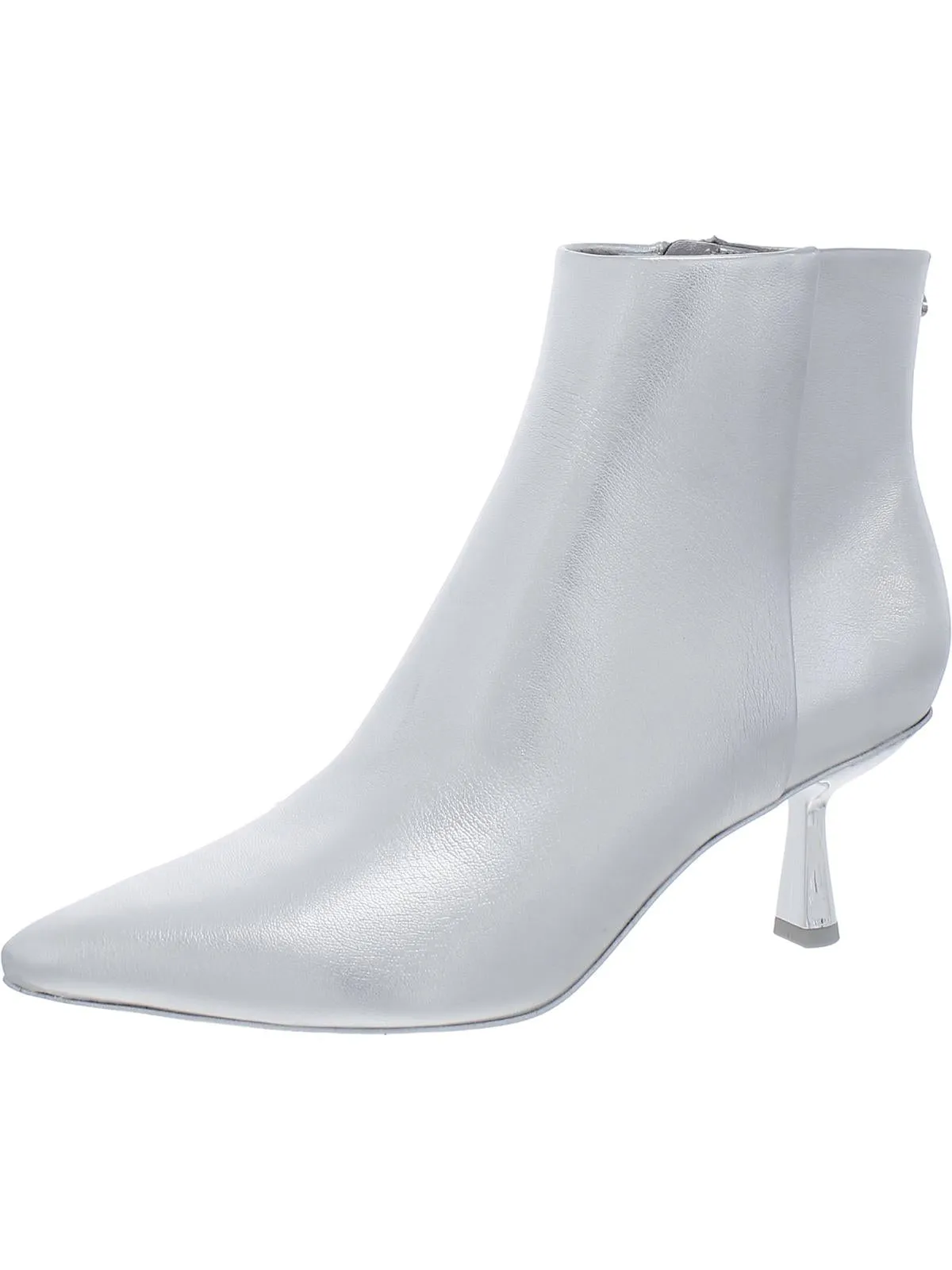 Suzie Womens Metallic Pointed Toe Ankle Boots