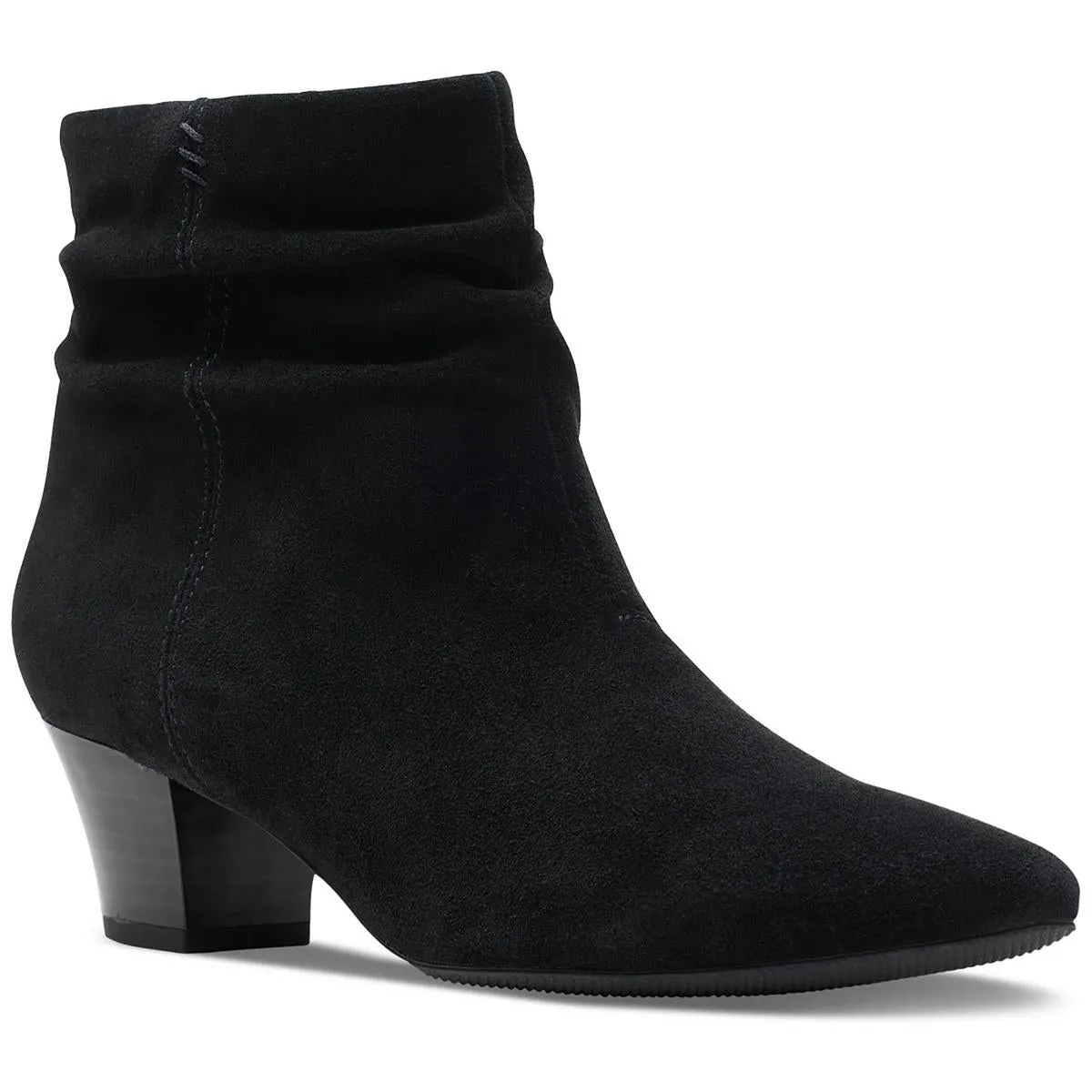 Teresa Skip Womens Suede Almond Toe Booties